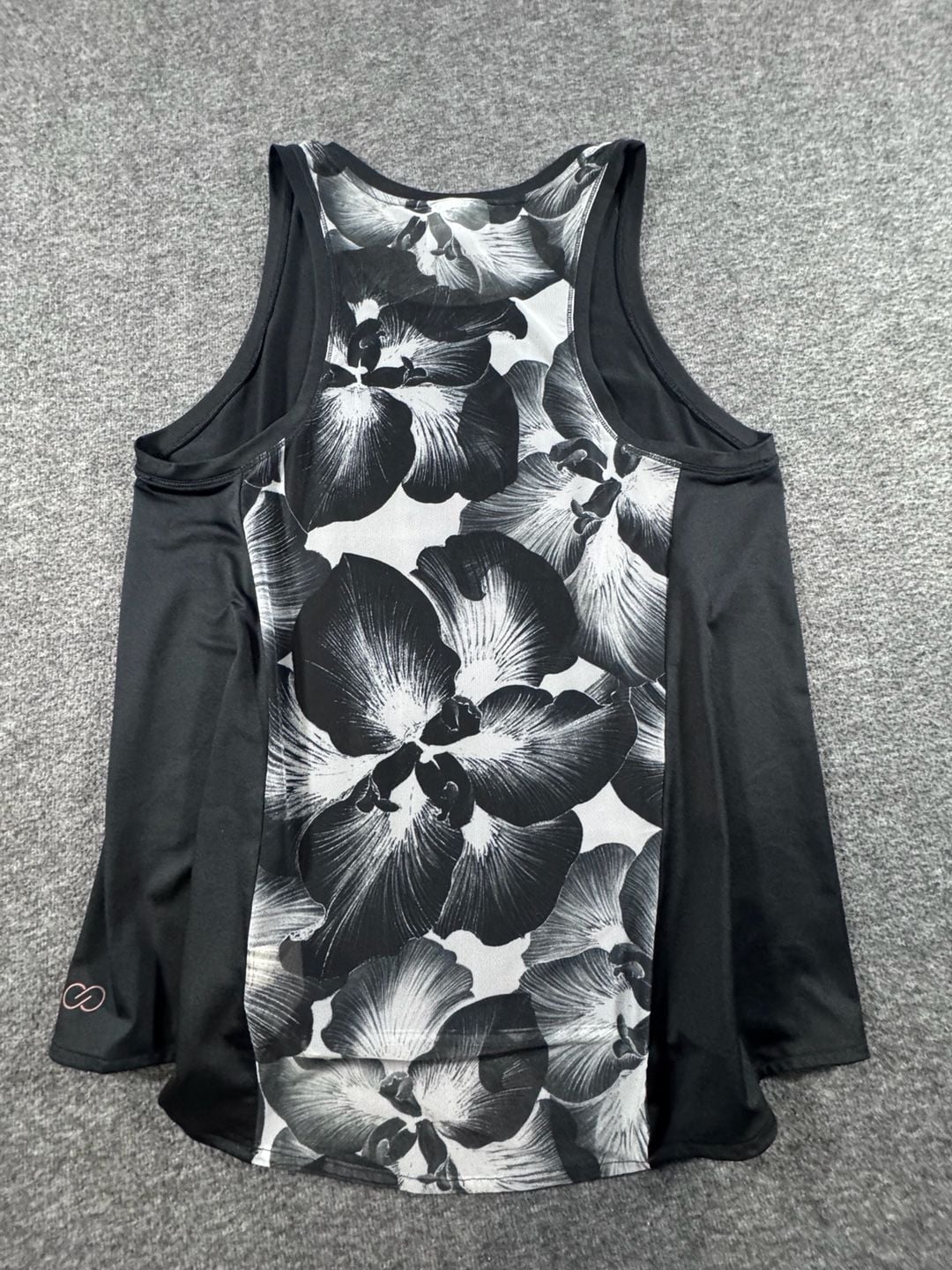 CALIA Limited Edition Women's Black High Neck Tank Top with Floral Mesh Back 7