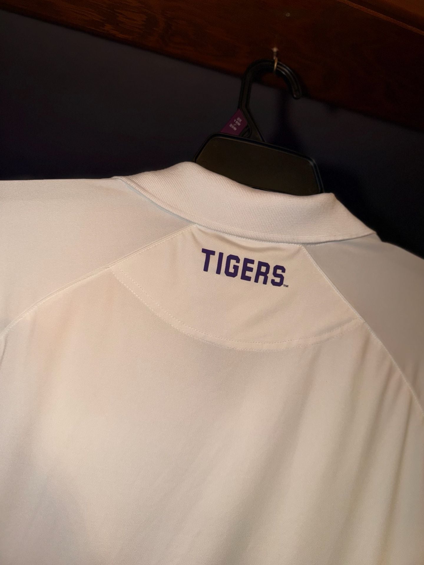 Champion LSU Tigers Mens White Short Sleeve Performance Golf Polo Shirt Size Large 2