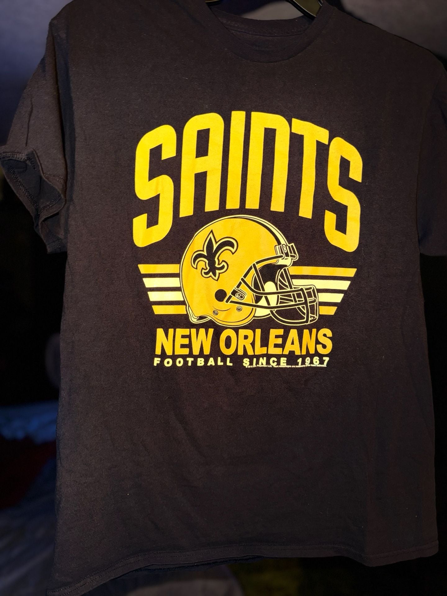 New Orleans Saints '47 Stripe Splash Franklin Throwback T-Shirt 1