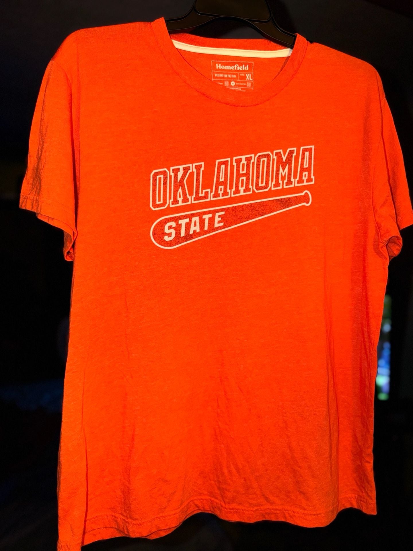 Homefield Oklahoma State Cowboys Baseball Bat Retro T-Shirt Orange XL 2