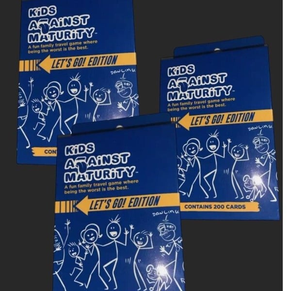 Kids Against Maturity Let's Go! Edition Travel Card Game - 200 Cards New