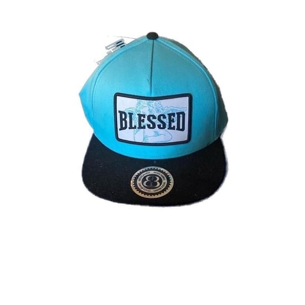 Brisco Brands Blessed Snapback Hat - Teal/Black - NWT