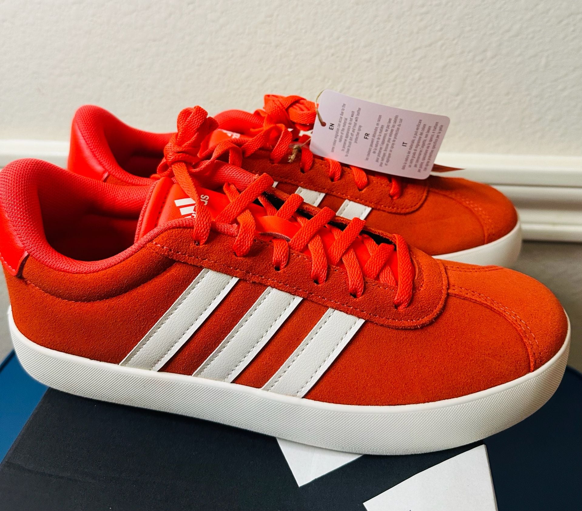 adidas VL Court 3.0 K Kids' Sneakers Bright Red Core White JH8724 5