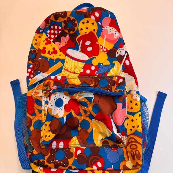 Disney Parks Mickey Snacks Treats Icons 16-Inch Backpack