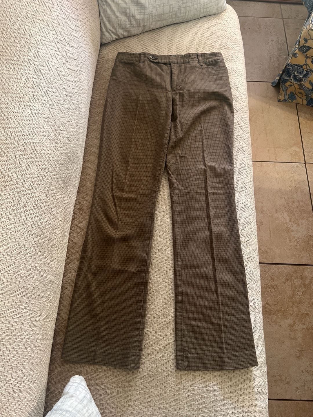 Lauren Ralph Lauren Adelle Houndstooth Plaid Flare Trouser Pants Size 6 6