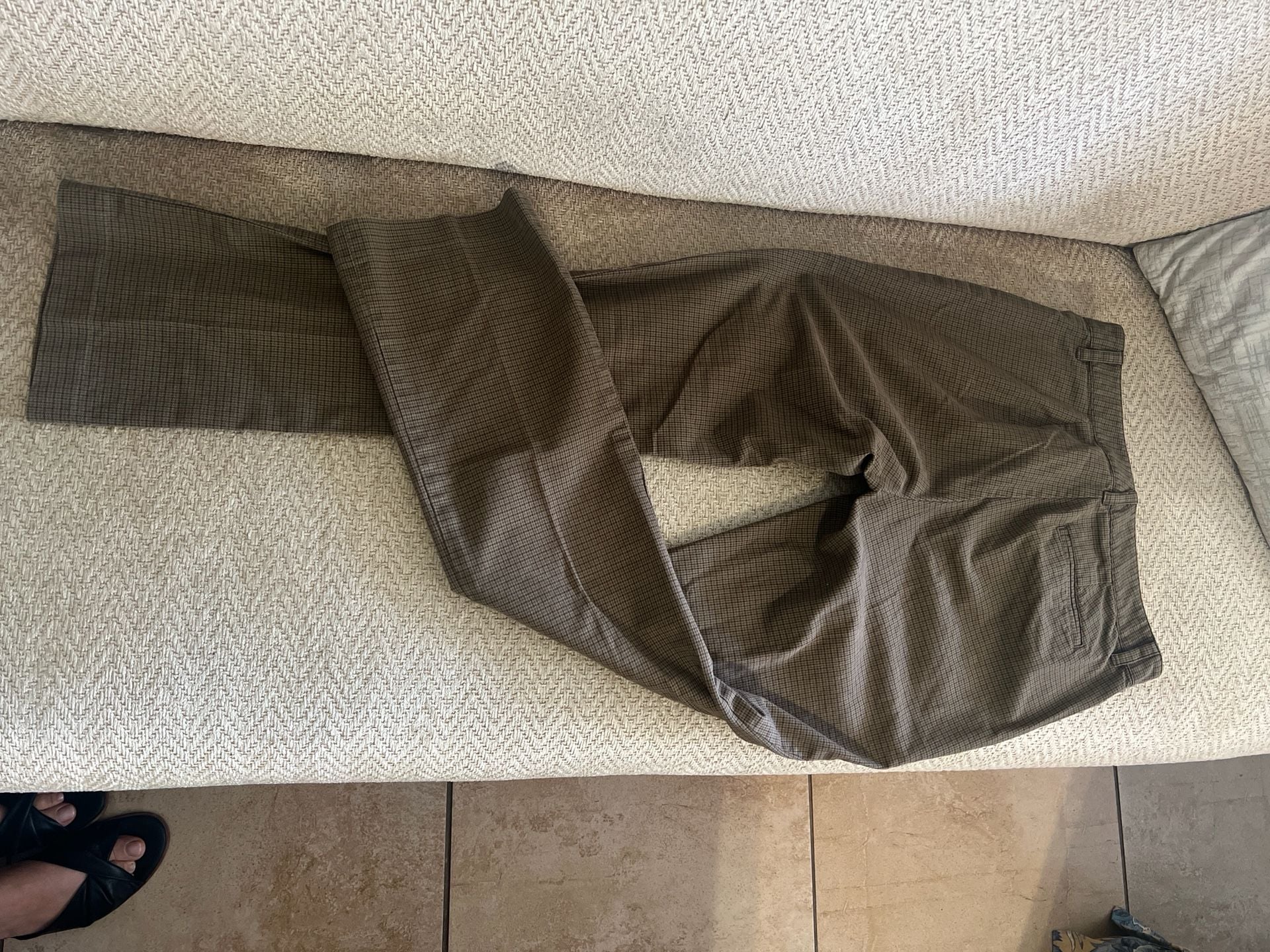 Lauren Ralph Lauren Adelle Houndstooth Plaid Flare Trouser Pants Size 6 7