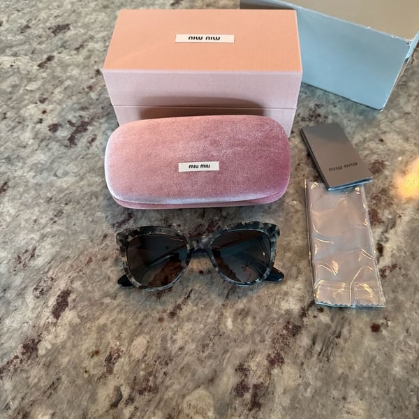Miu Miu SMU 10P Noir Crystal Encrusted Tortoise Cat Eye Sunglasses