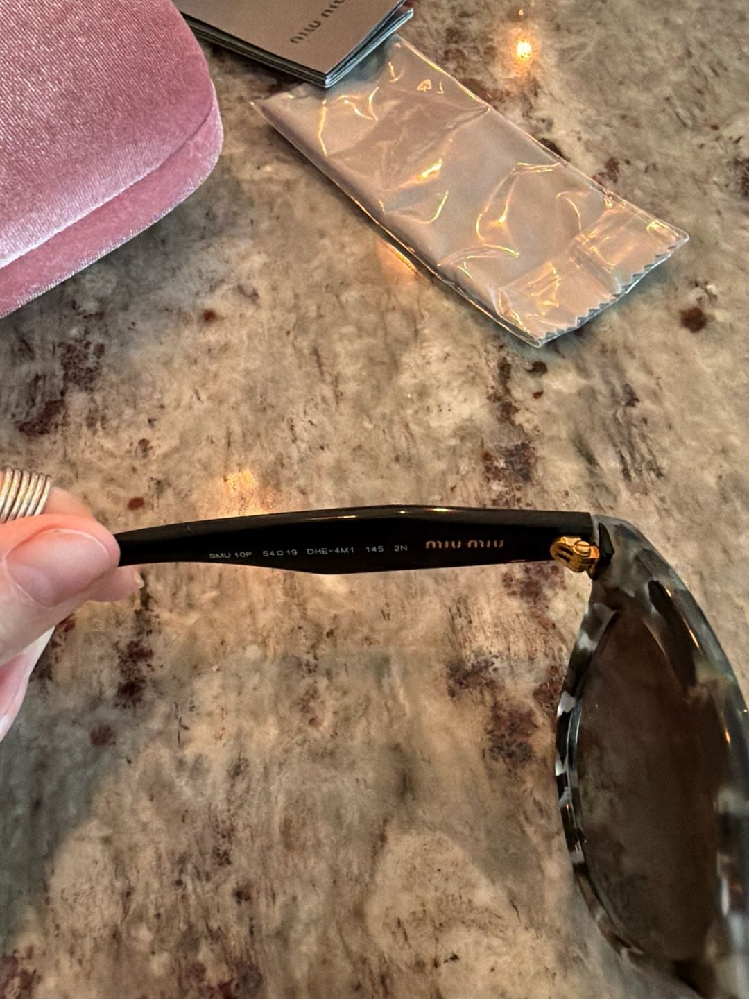 Miu Miu SMU 10P Noir Crystal Encrusted Tortoise Cat Eye Sunglasses 6