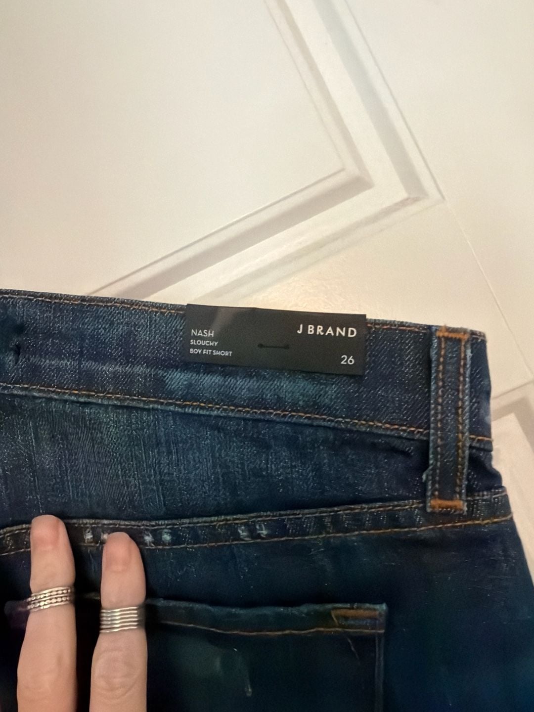 NWT J Brand Nash Slouchy Boy Fit Distressed Denim Shorts Size 26 7