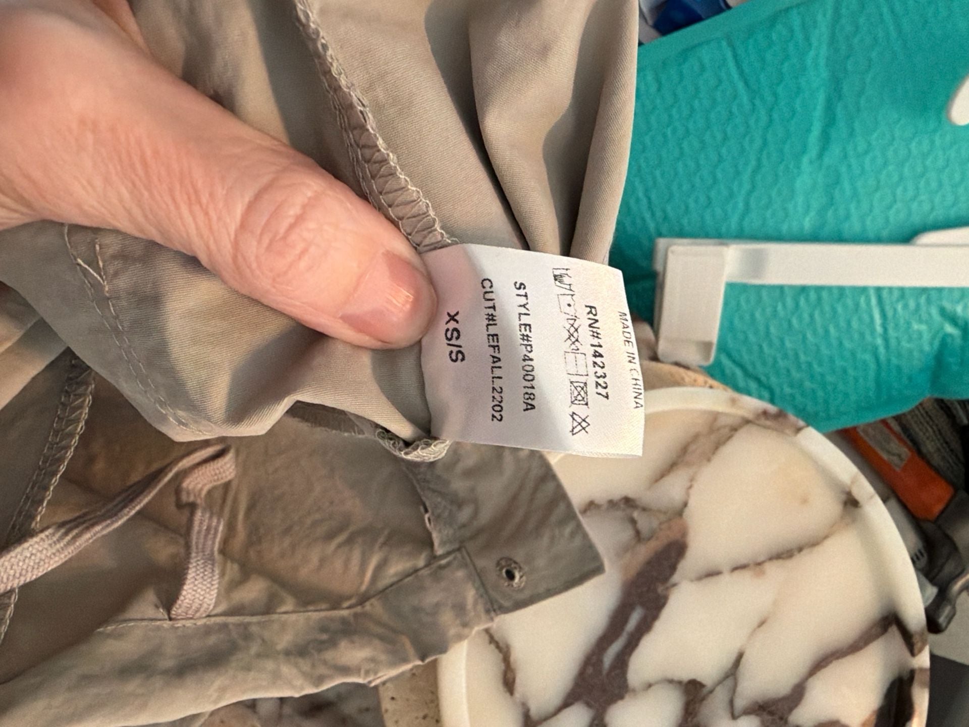 Local European Taupe Nylon Wide Leg Cargo Pants 8