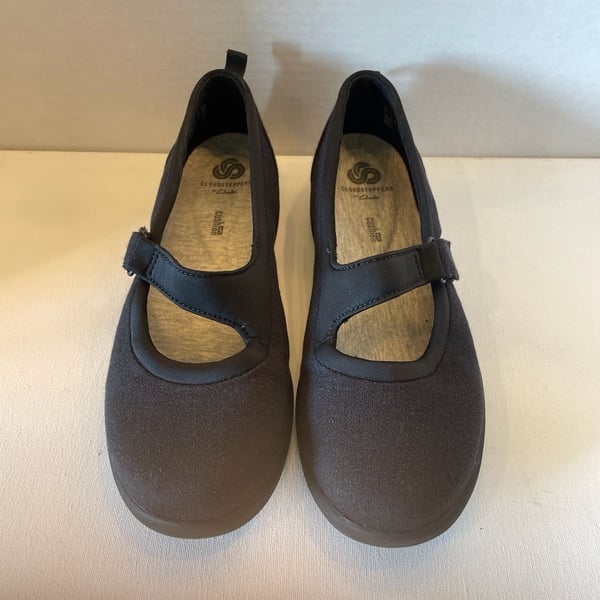 Clarks Cloudsteppers Sillian Black Mary Jane Flats, Women's Size 8