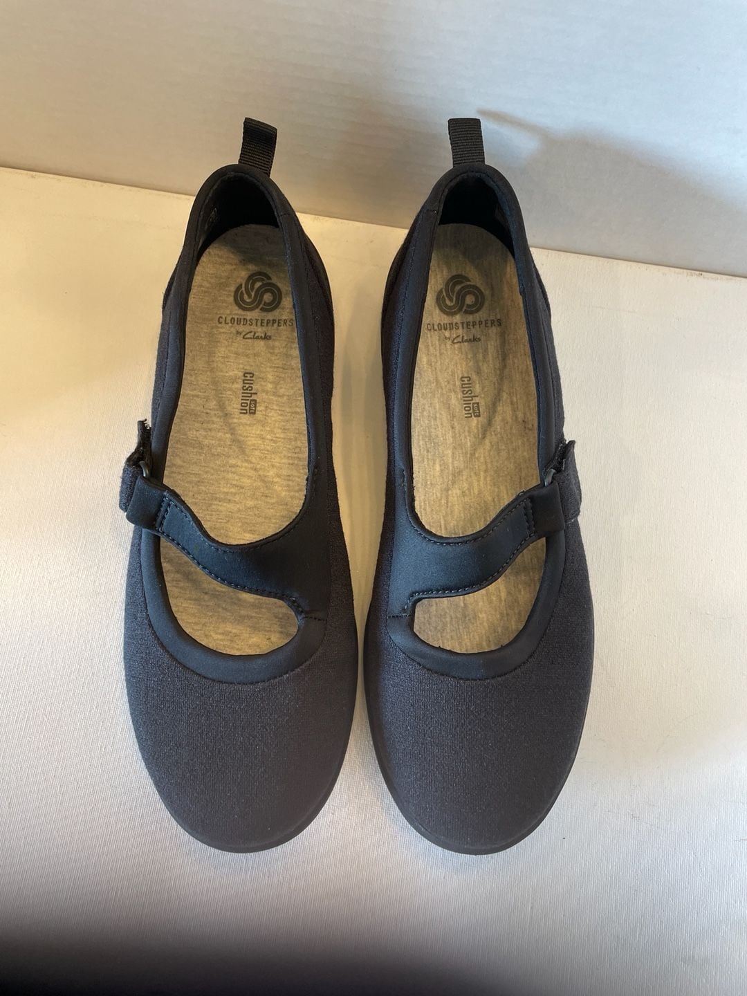 Clarks Cloudsteppers Sillian Black Mary Jane Flats, Women's Size 8 9