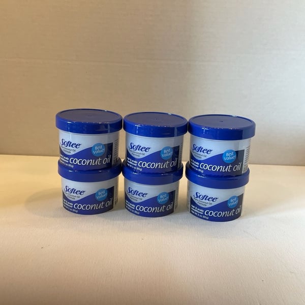 Lot of 6 Softee Pure Coconut Oil Formula Hair & Scalp Conditioner, 3 oz Each