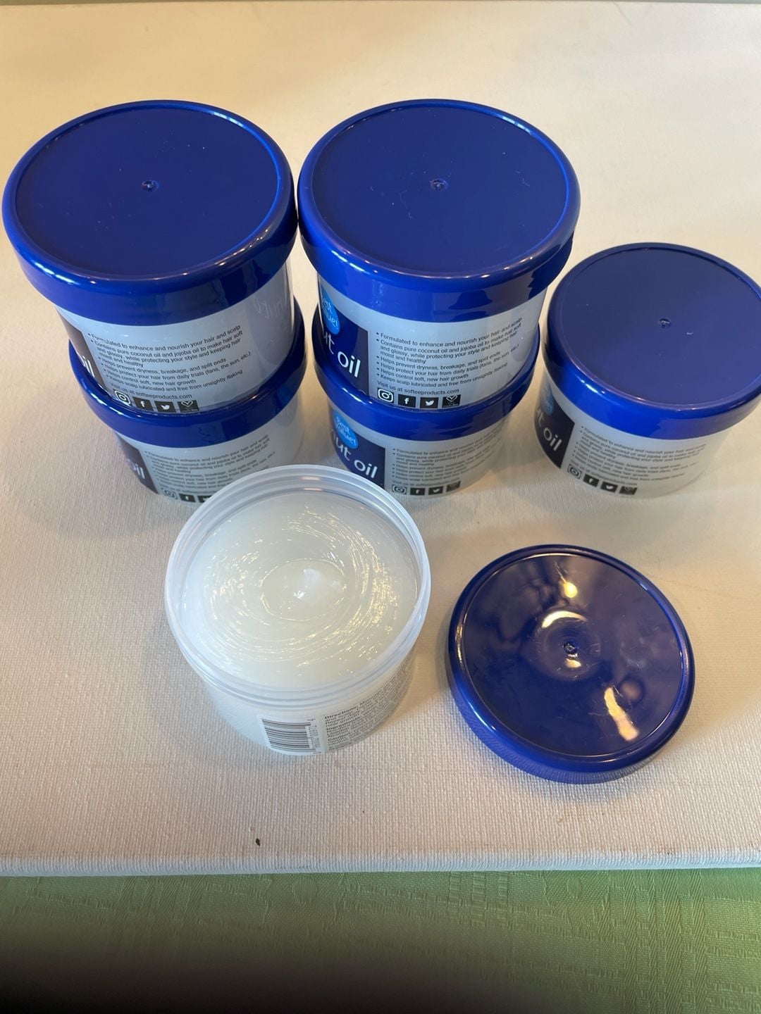 Lot of 6 Softee Pure Coconut Oil Formula Hair & Scalp Conditioner, 3 oz Each 3