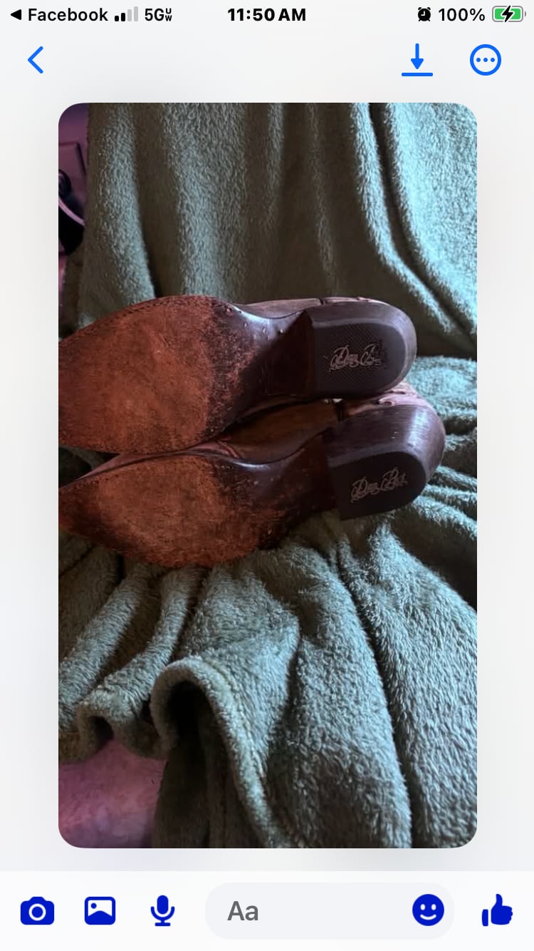 Dan Post Women's Vintage Bluebird Snip Toe Leather Cowboy Boots size 8.5 7