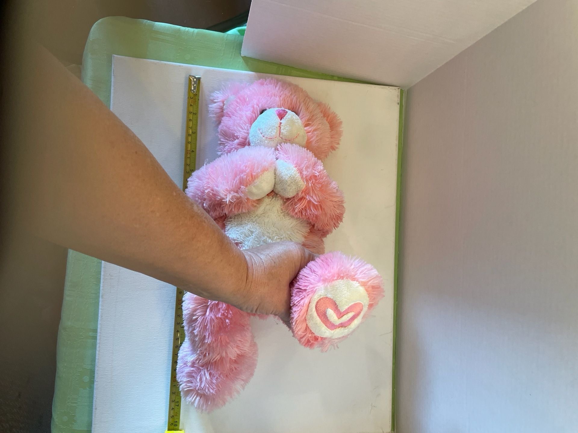 Build-A-Bear Pink Heart Magnetic Hands & Cheeks Plush 16" Stuffed Animal 8