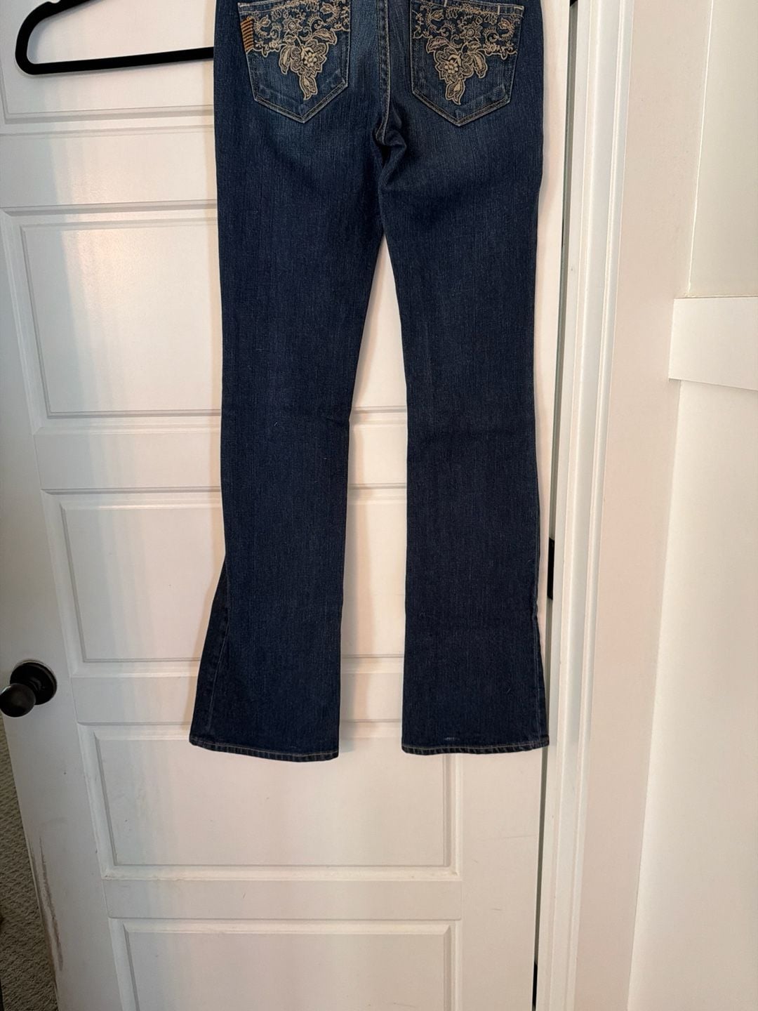 Paige Premium Denim Hidden Hills Bootcut Jeans with Floral Embroidered Pockets Size 24 6