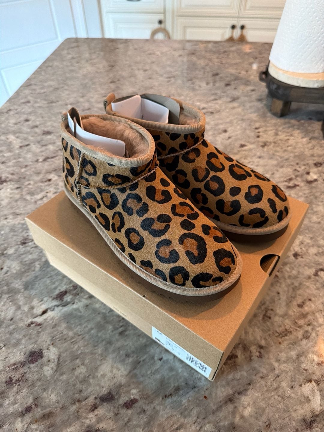UGG Women's Classic Ultra Mini Spotty Natural Leopard Print Boots 2