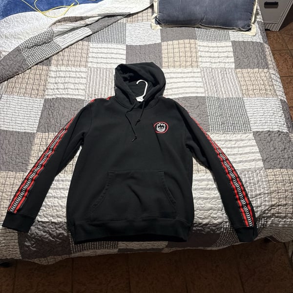 Spitfire Wheels 'The End' Pullover Hoodie with Bighead Sleeve Tape
