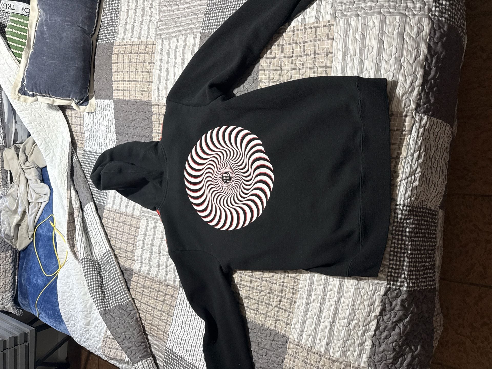 Spitfire Wheels 'The End' Pullover Hoodie with Bighead Sleeve Tape 8