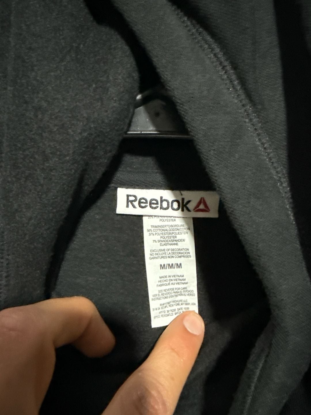 Reebok Men's Training Delta Logo Pullover Hoodie - Black 5