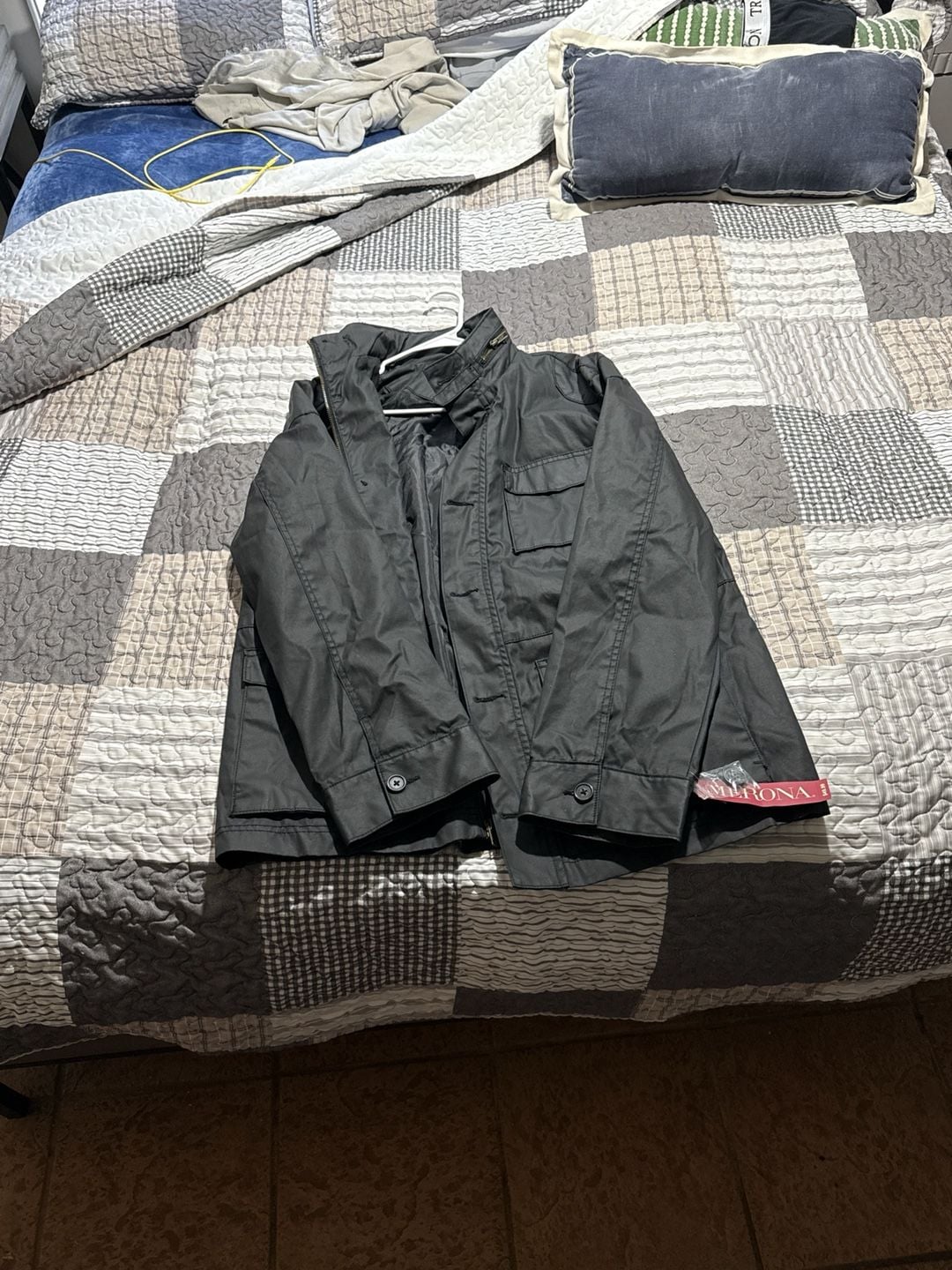 Merona Men's Water Resistant Four-Pocket Field Jacket in Black 8