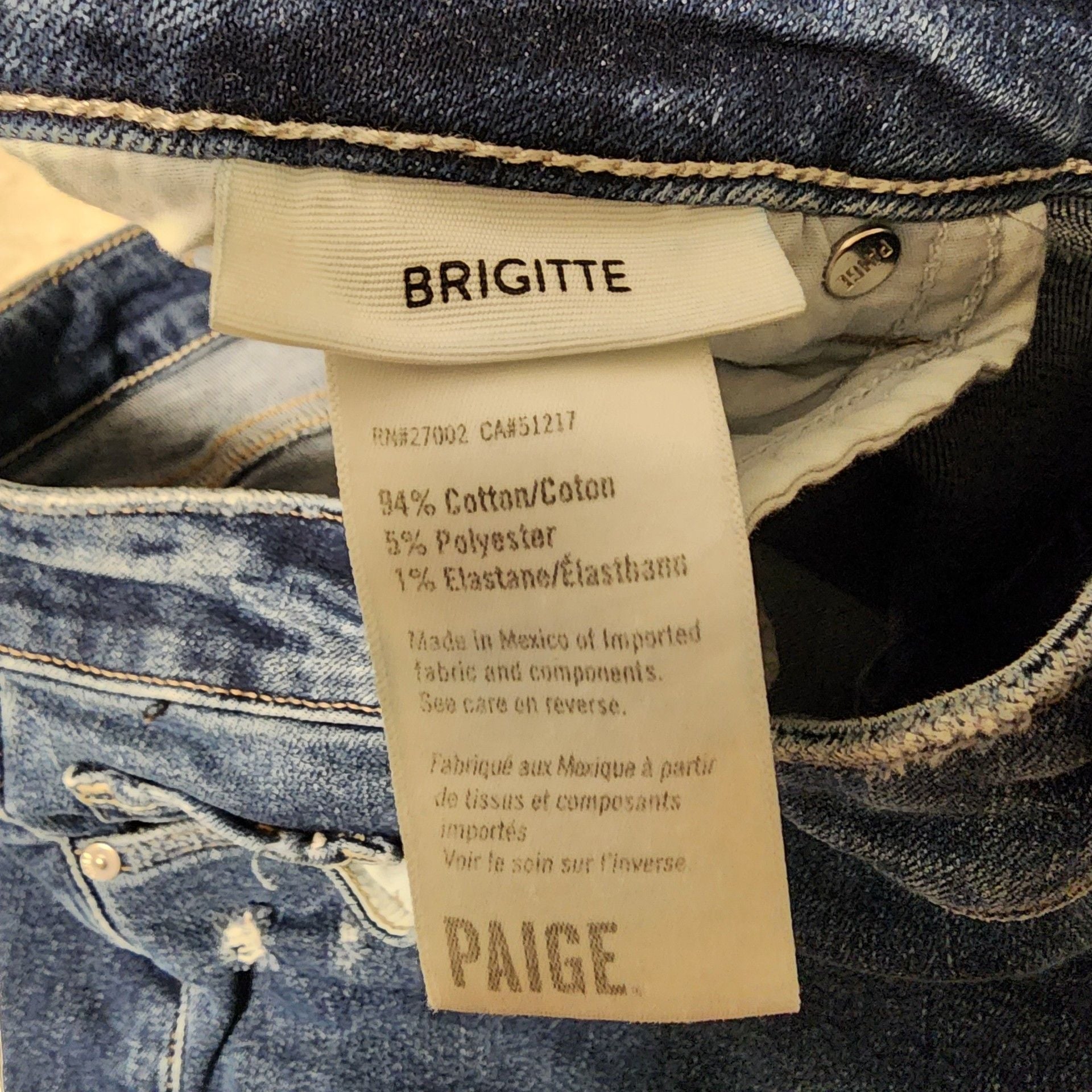 PAIGE Brigitte High Rise Slim Boyfriend Distressed Denim Jeans Size 30 4