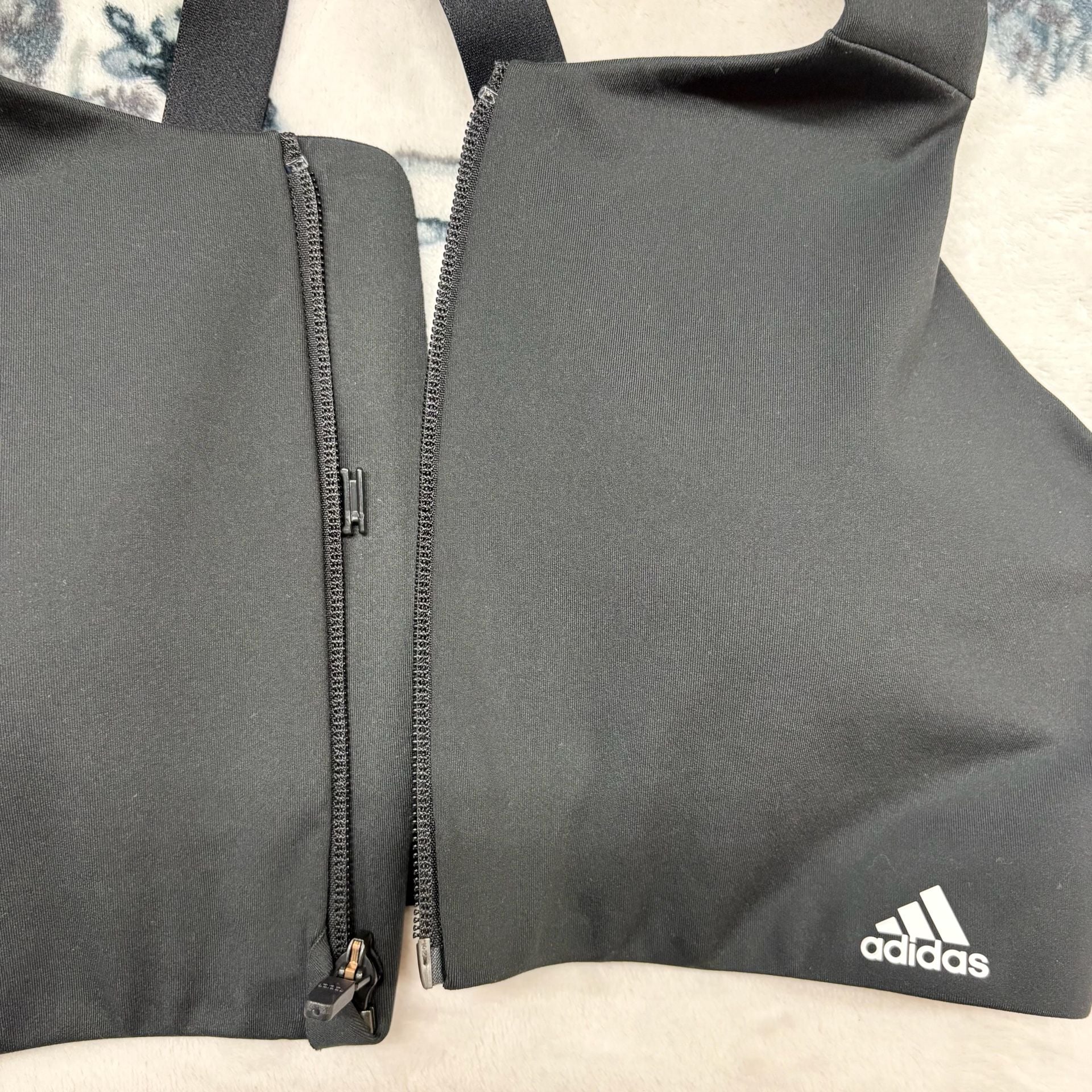 adidas Women's Black Ultimate High-Support Front-Zip Sports Bra, Size 34B 5