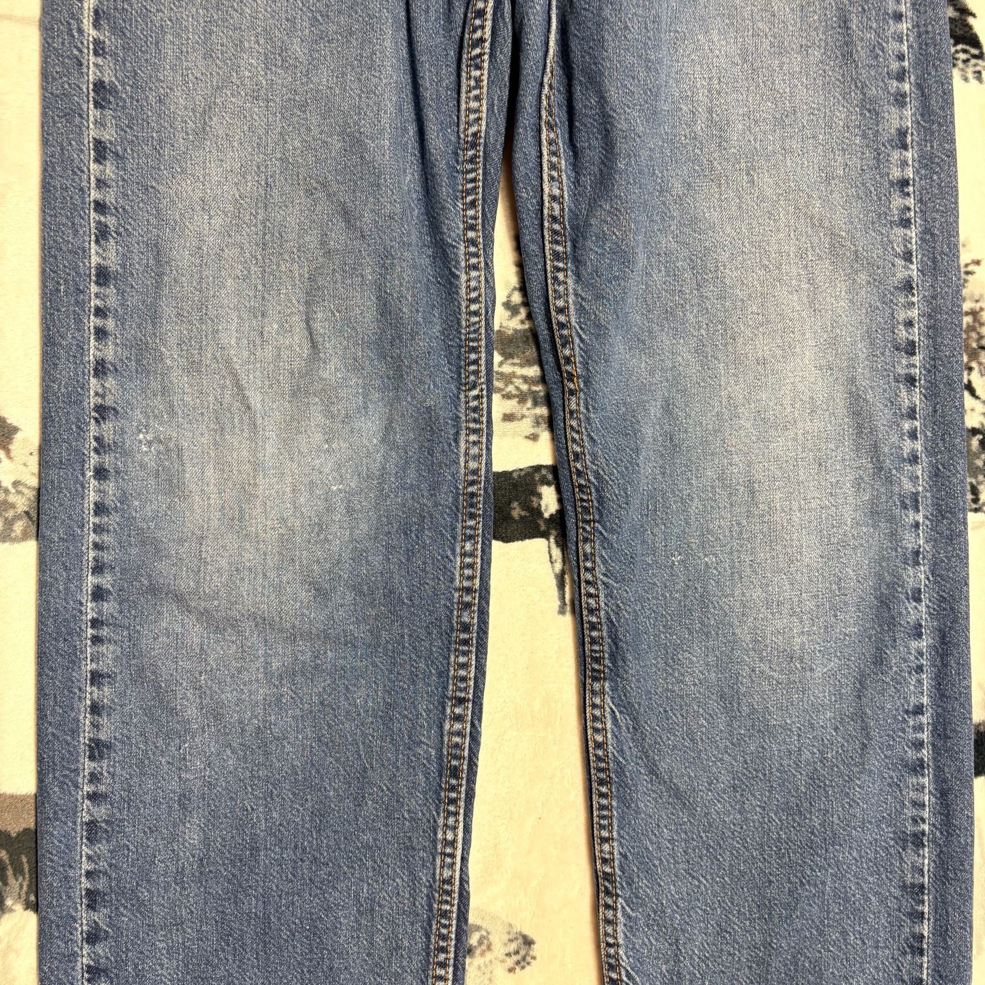 Levi's 505 Regular Fit Straight Leg Jeans Blue Denim W34 L32 5