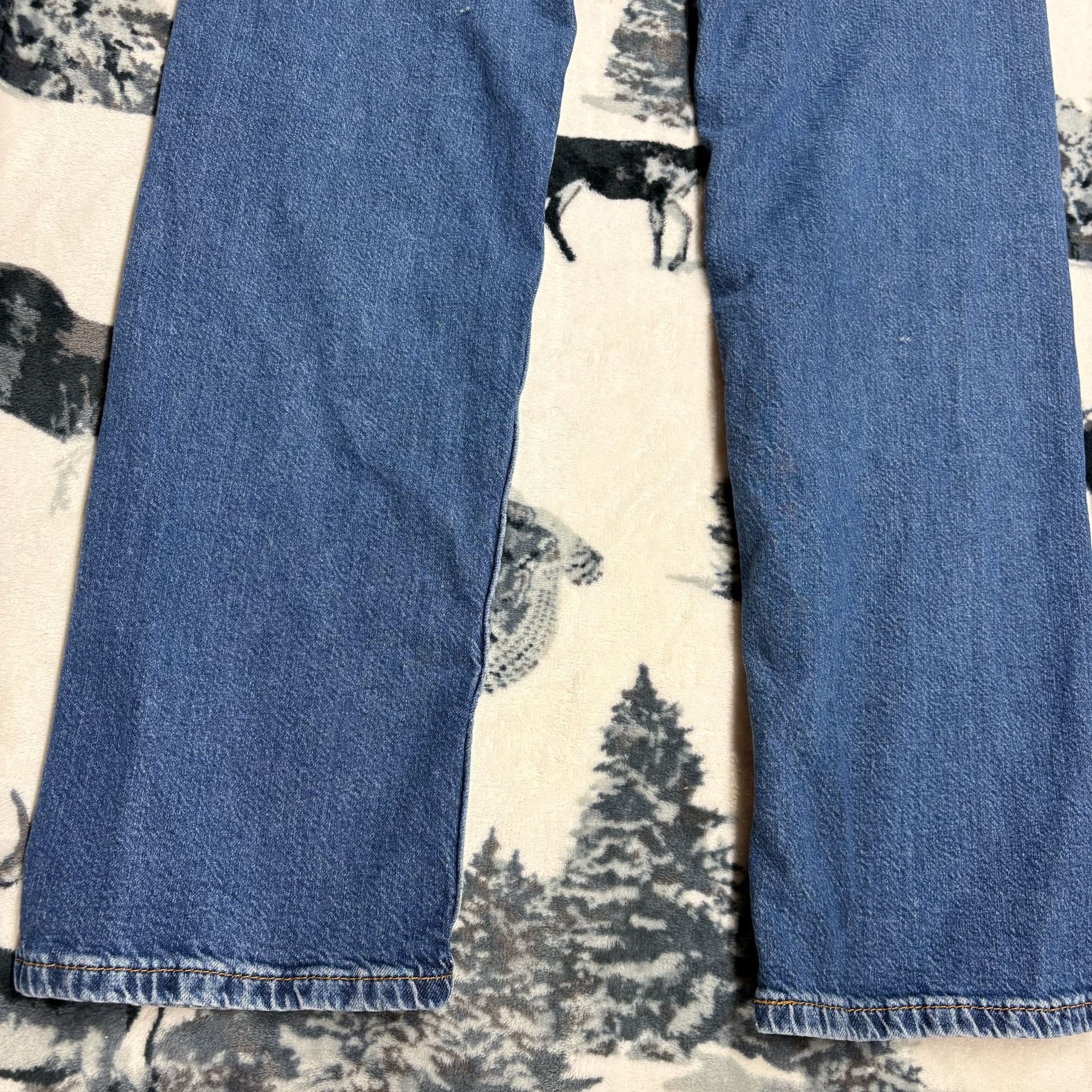 Levi's 505 Regular Fit Straight Leg Jeans Blue Denim W34 L32 8