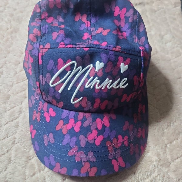 Disney Parks Minnie Mouse Allover Bow Print 5-Panel Strapback Hat