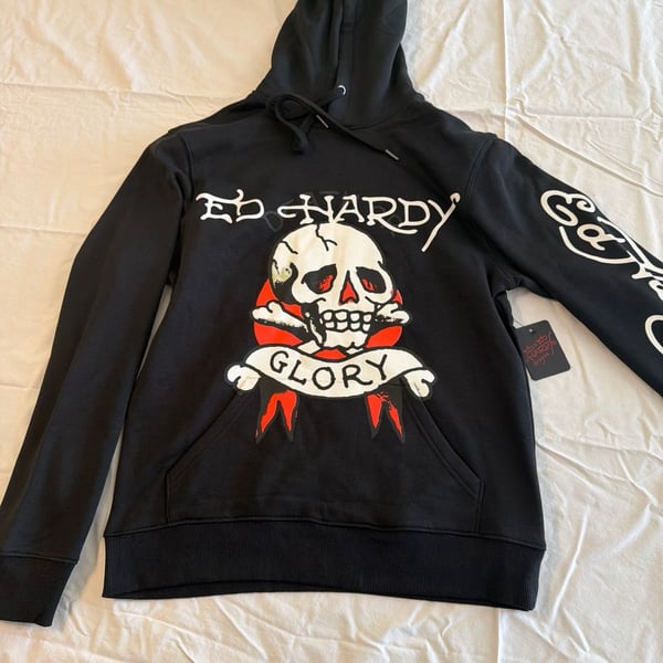 Ed Hardy DG Skull Death or Glory Men's Hoodie Black