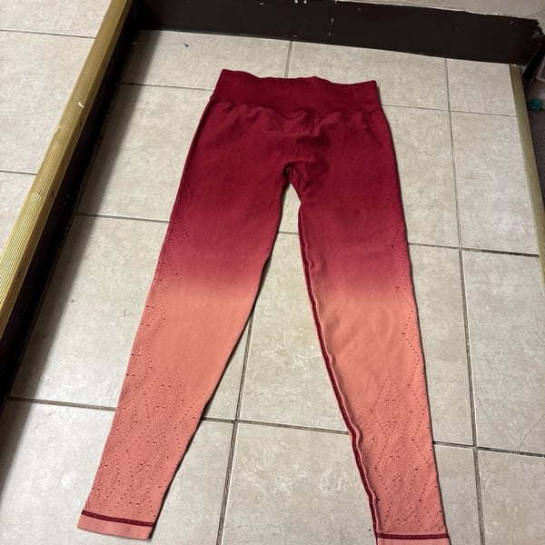 Victoria's Secret PINK Active Seamless Ombre High Waist Leggings Merlot Rosebud