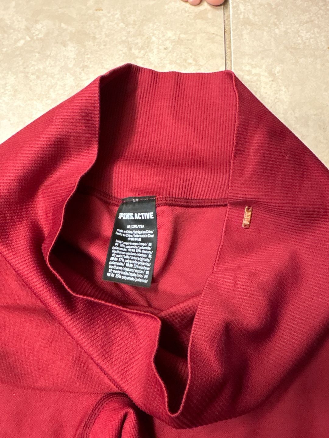 Victoria's Secret PINK Active Seamless Ombre High Waist Leggings Merlot Rosebud 3
