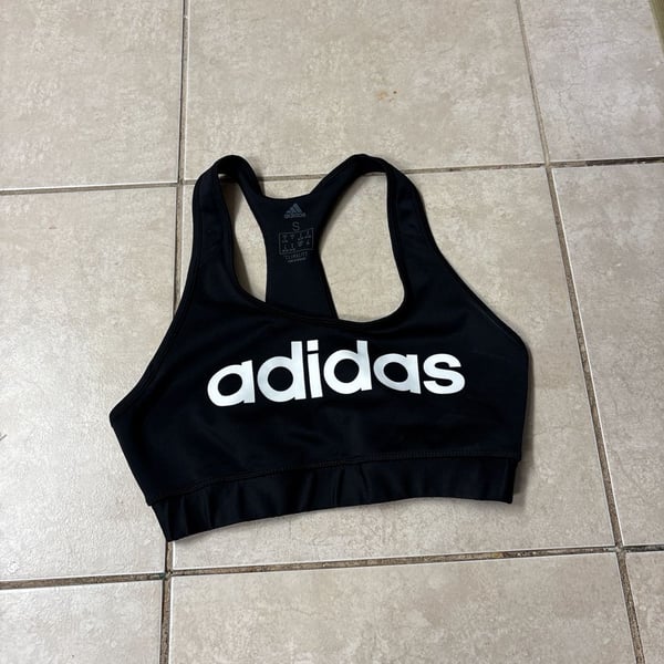 Adidas Women's Climalite Racerback Logo Sports Bra - Black/White