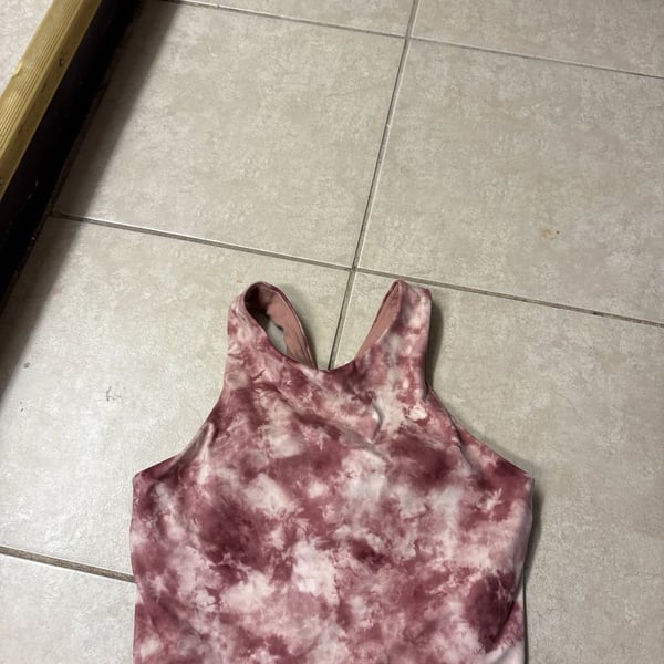 Athleta Conscious Crop Top Tank in Rose Pink Tie Dye Size S