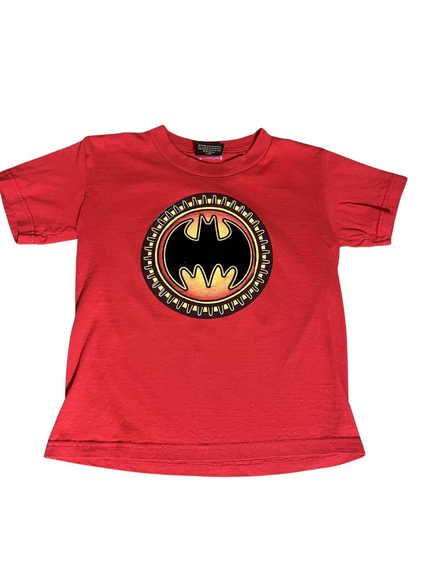 Vintage Y2K DC Comics Batman 3D Logo Little Boys T (XS Girls Crop) 1