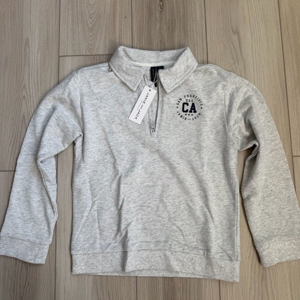 Janie and Jack Boys San Francisco CA Graphic Quarter-Zip Sweatshirt