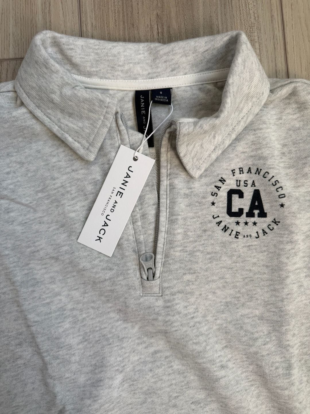 Janie and Jack Boys San Francisco CA Graphic Quarter-Zip Sweatshirt 3