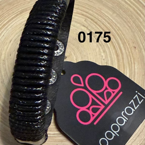 Paparazzi What Happens On The Road Black Leather Urban Snap Bracelet