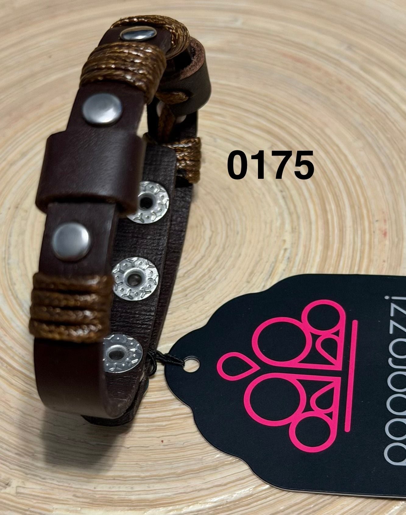 Paparazzi Road Burner Brown Leather Studded Snap Wrap Bracelet 2