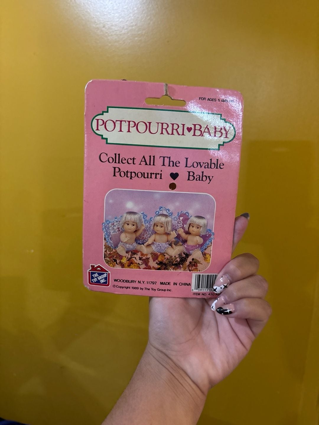 Vintage 1989 Potpourri Baby Rose Scented Vinyl Doll NIP 2