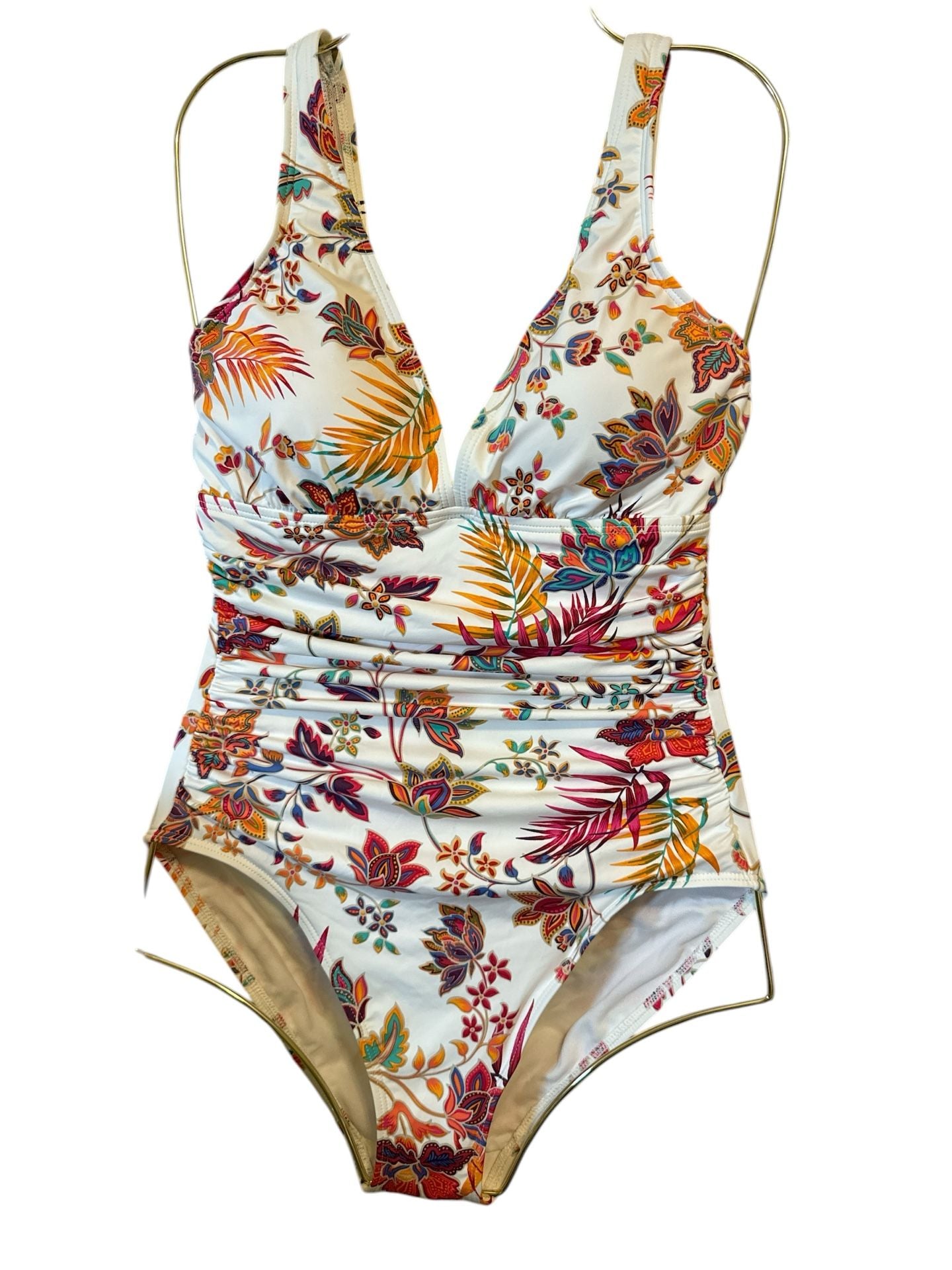 Lauren Ralph Lauren Jacobean Floral Ruched One-Piece Swimsuit 2