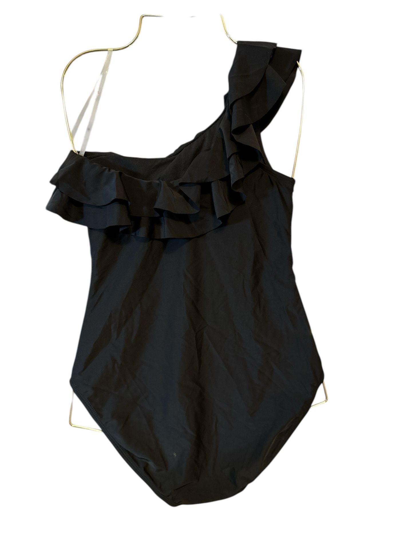 White House Black Market Black Ruffle One-Shoulder One-Piece Swimsuit 2