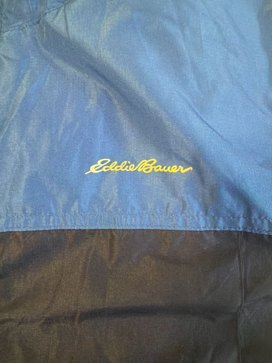 Eddie Bauer Kids L (14/16) Fleece-Lined Hooded Rain Jacket Windbreaker Blue 3