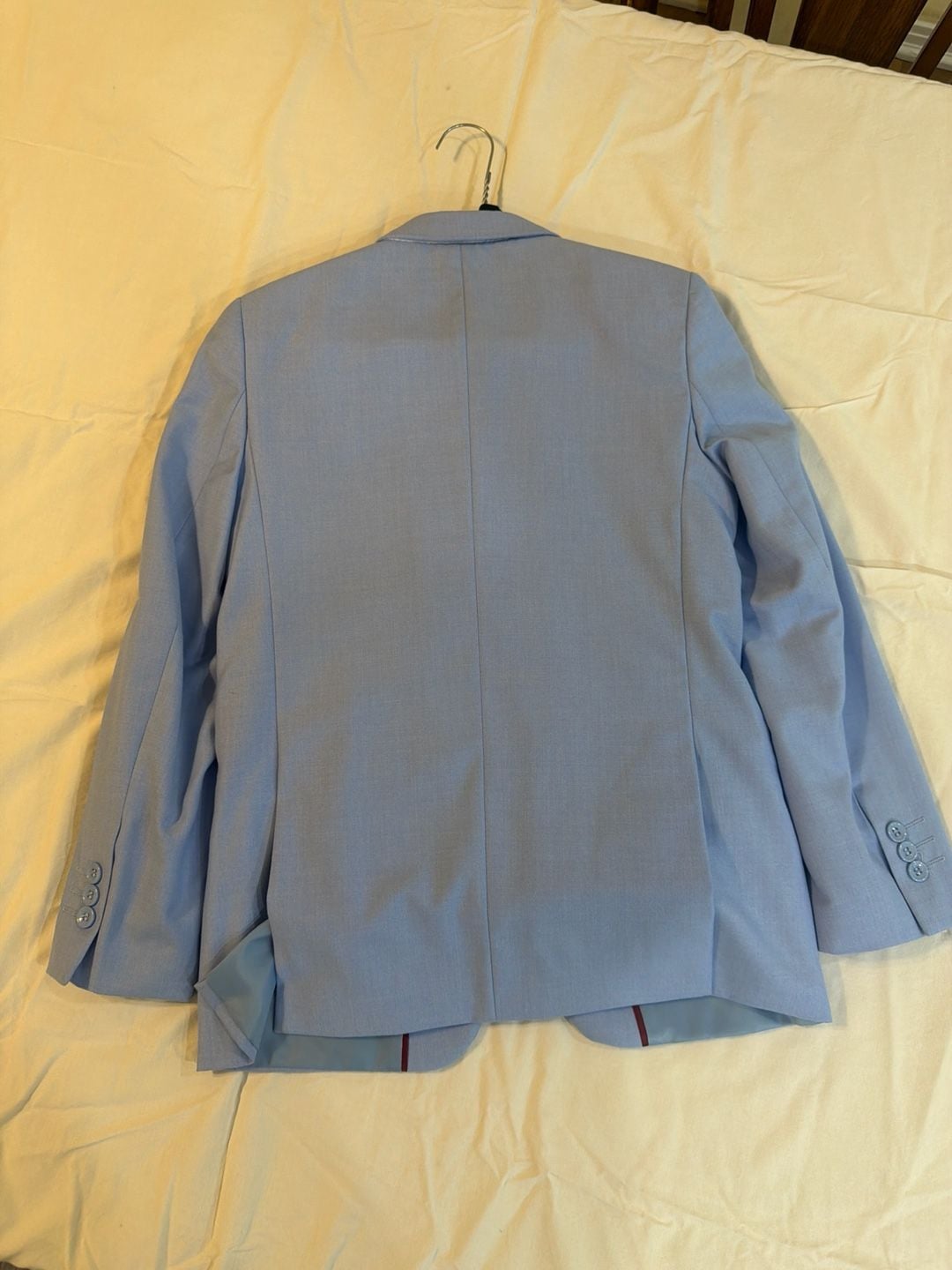 B&G Italy Boys Light Blue 5-Piece Suit Set with Vest and Tie Size 12 6
