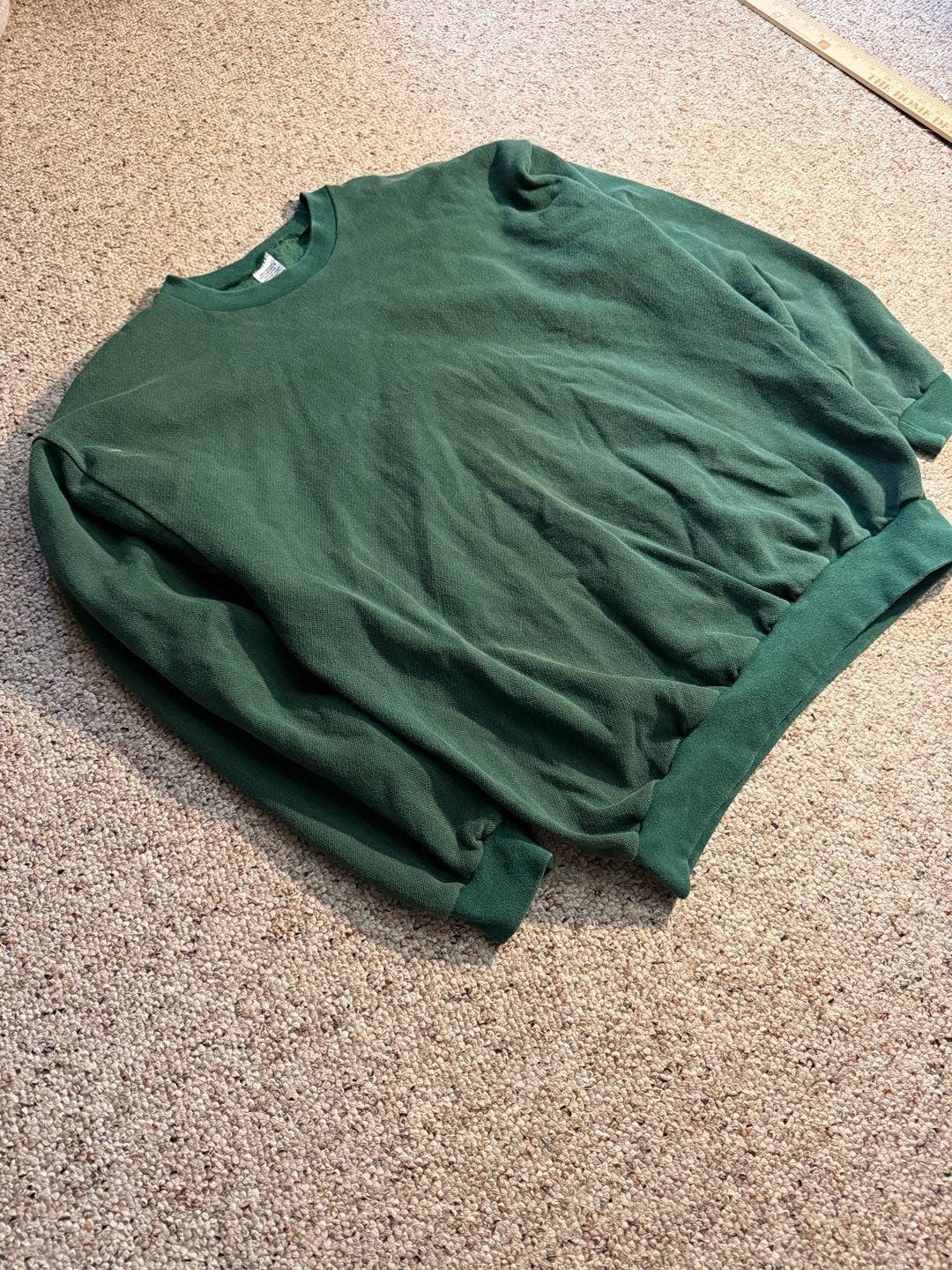 Vintage 90s Jerzees Forest Green Crewneck Sweatshirt Made in USA Size USA L 2