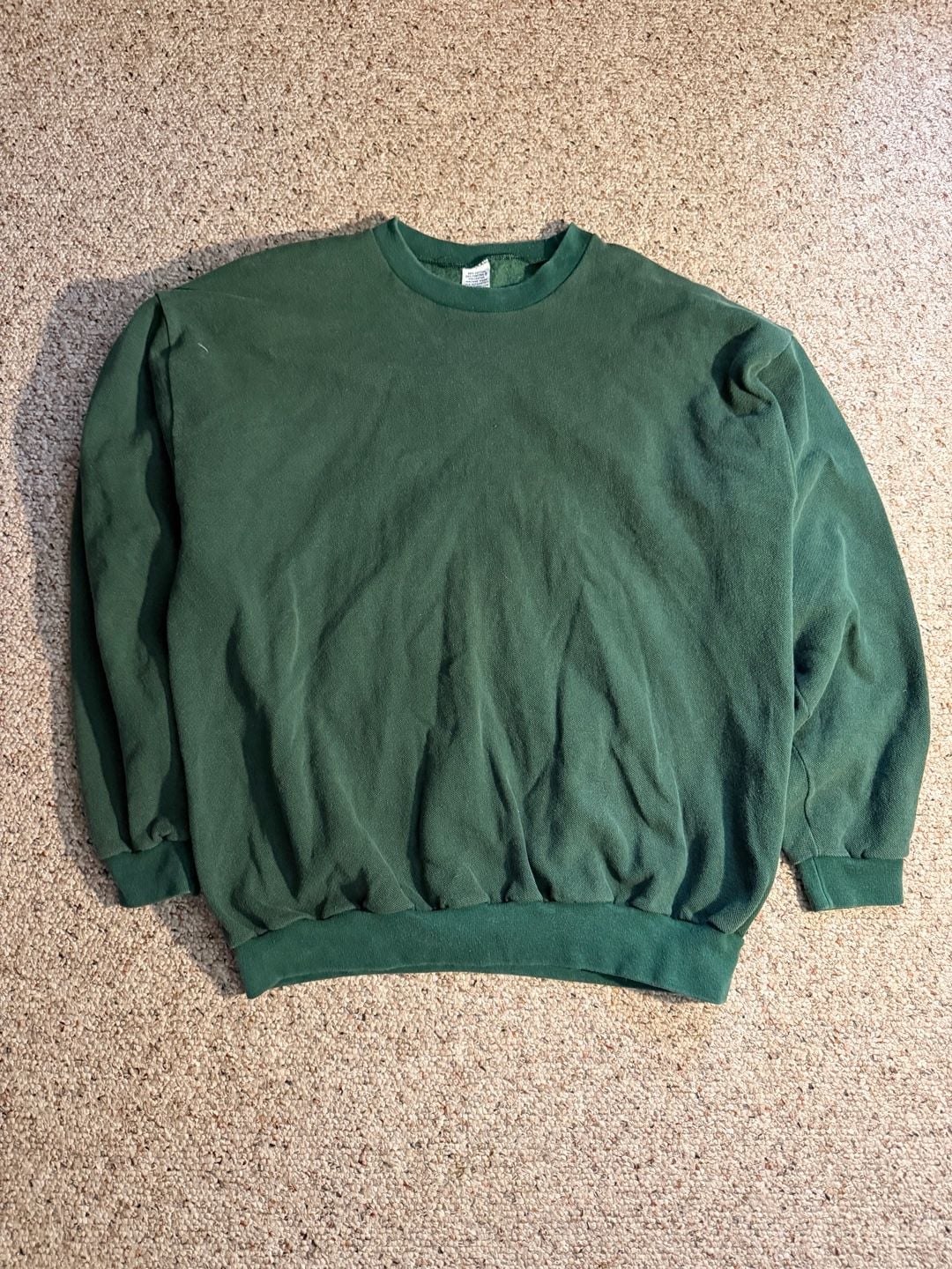 Vintage 90s Jerzees Forest Green Crewneck Sweatshirt Made in USA Size USA L 3