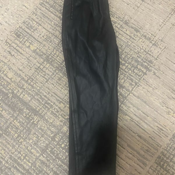 Zara Black High-Waisted Faux Leather Straight Leg Pants