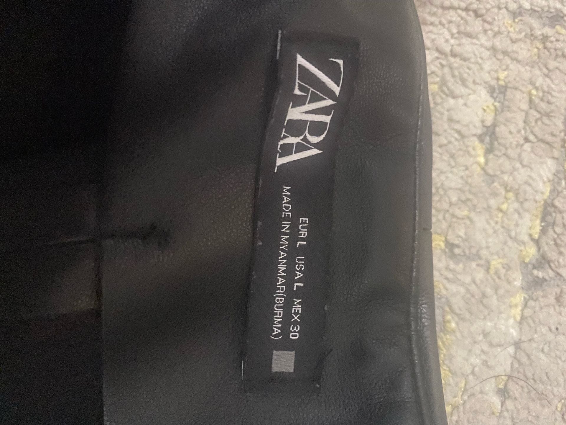 Zara Black High-Waisted Faux Leather Straight Leg Pants 4